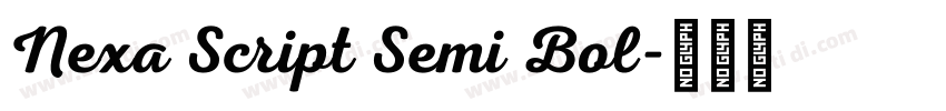 Nexa Script Semi Bol字体转换